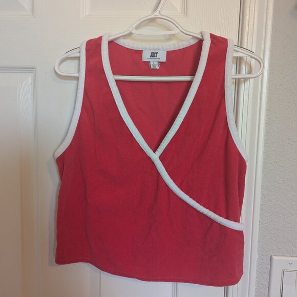 Juicy Couture Shorts & Top SET | Pink White | Vintage | L | ICONIC | EUC - Picture 5 of 15